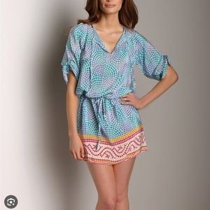Tolani Alexandria Turquoise Mosaic Dress